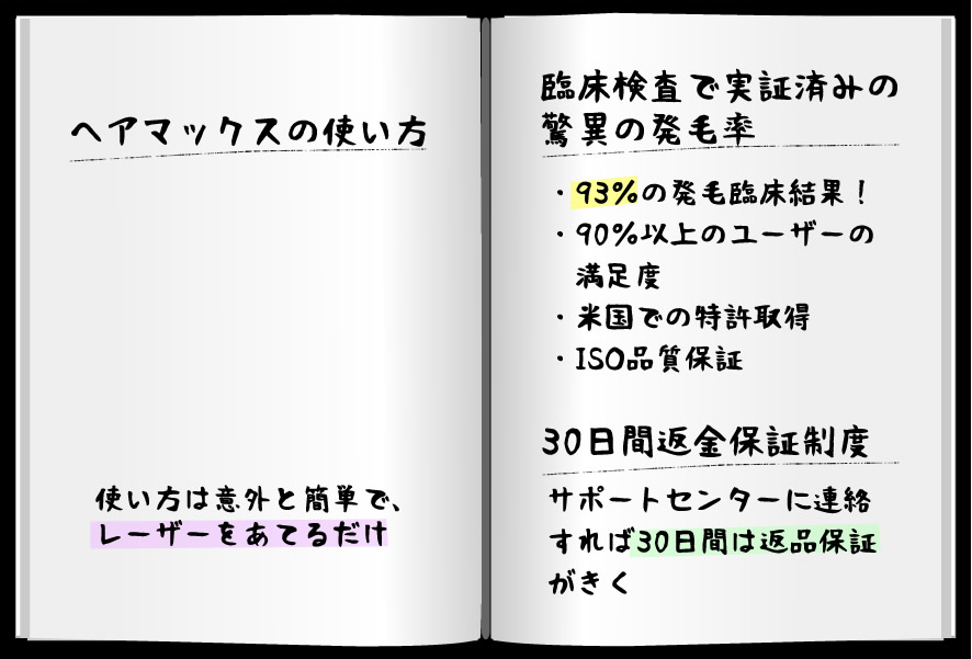 ヘアマックスの使い方